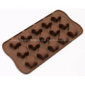 Hot Sale 15-cavidade estrela silicone cubo cubo bandeja para pudim Si28